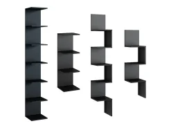 Estante de pared negro 30x28x190 paolo