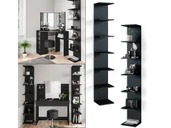 Estante de pared negro 30x28x190 paolo