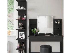 Estante de pared negro 30x28x190 paolo