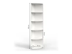 Estante de pared para habitación infantil blanco 40x40x180 ecki