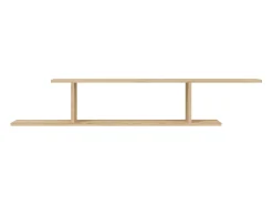 Estante de pared para TV contrachapado roble Sonoma 125x18x23cm ES84273