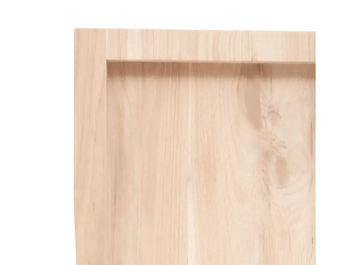 Estante de pared 80x50x(2-6) cm madera maciza de roble sin tratar
