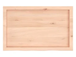 Estante de pared 80x50x(2-6) cm madera maciza de roble sin tratar