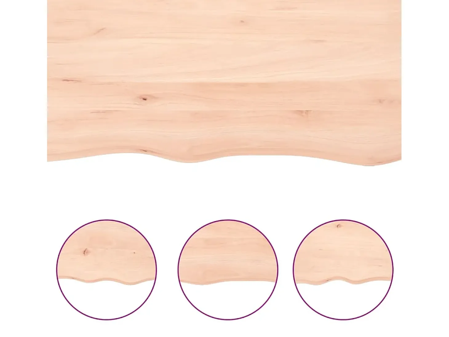 Estante de pared 80x50x(2-6) cm madera maciza de roble sin tratar