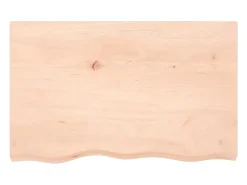 Estante de pared 80x50x(2-6) cm madera maciza de roble sin tratar