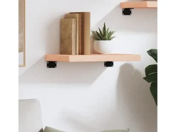Estante de pared 40x30x(2-4) cm madera maciza de roble sin tratar