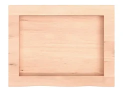 Estante de pared 40x30x(2-4) cm madera maciza de roble sin tratar