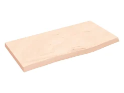 Estante de pared 60x30x(2-4) cm madera maciza de roble sin tratar