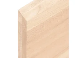 Estante de pared 60x30x(2-4) cm madera maciza de roble sin tratar