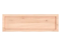 Estante de pared 100x30x(2-4) cm madera maciza de roble sin tratar