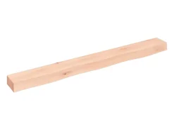 Estante de pared 100x10x6 cm madera maciza de roble sin tratar