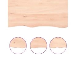 Estante de pared 80x20x4 cm madera maciza de roble sin tratar