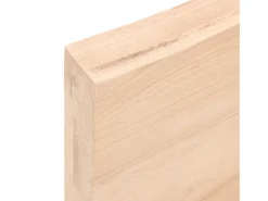 Estante de pared 80x30x(2-6) cm madera maciza de roble sin tratar