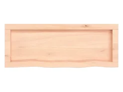 Estante de pared 80x30x(2-6) cm madera maciza de roble sin tratar