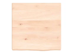 Estante de pared 40x40x(2-4)cm madera maciza de roble sin tratar