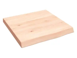 Estante de pared 40x40x(2-4)cm madera maciza de roble sin tratar