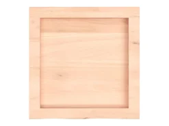 Estante de pared 40x40x(2-4)cm madera maciza de roble sin tratar