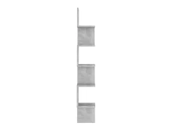 Estante esquina pared contrachapado gris hormigón 20x20x127,5cm ES67846