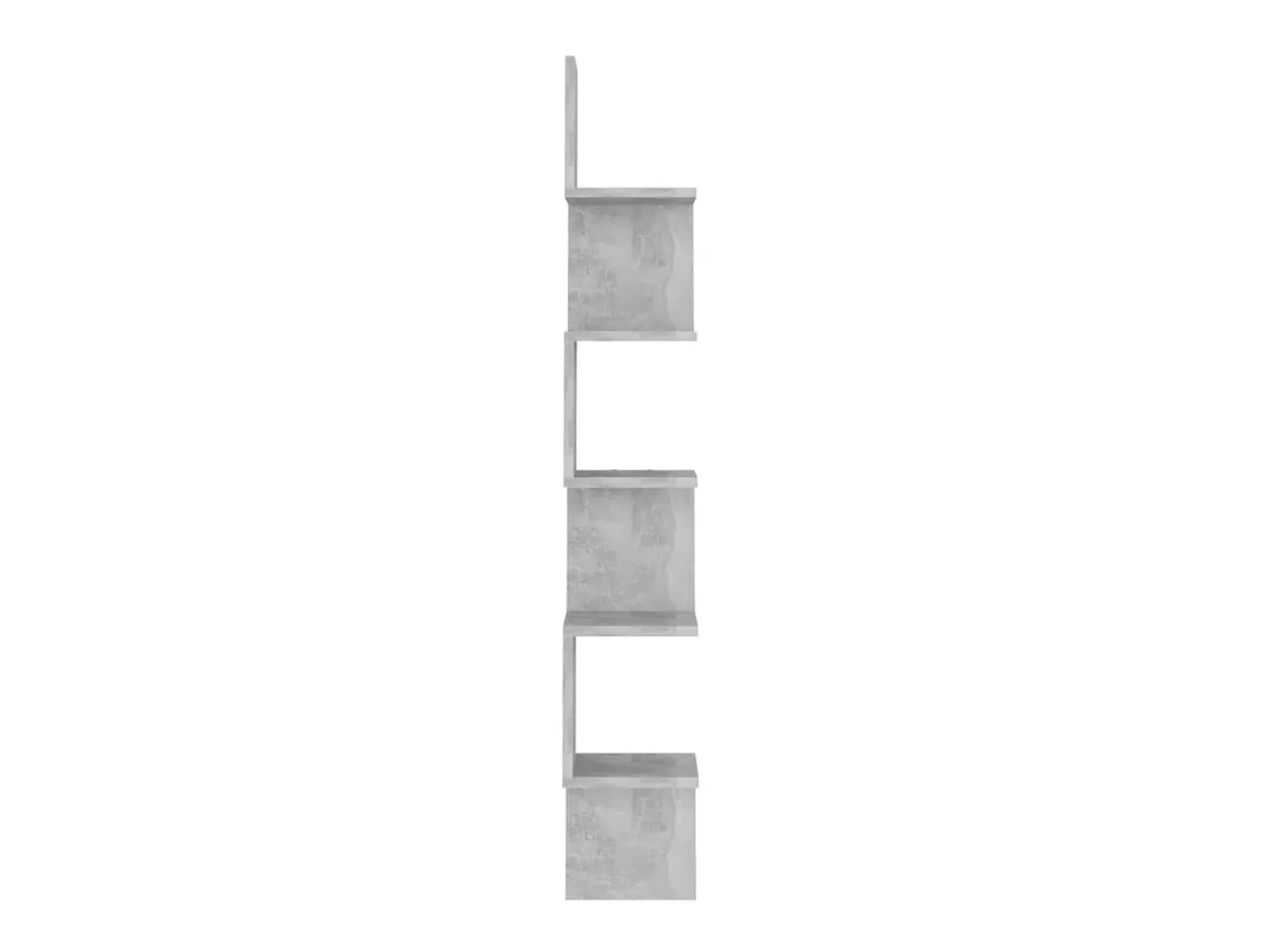 Estante esquina pared contrachapado gris hormigón 20x20x127,5cm ES67846
