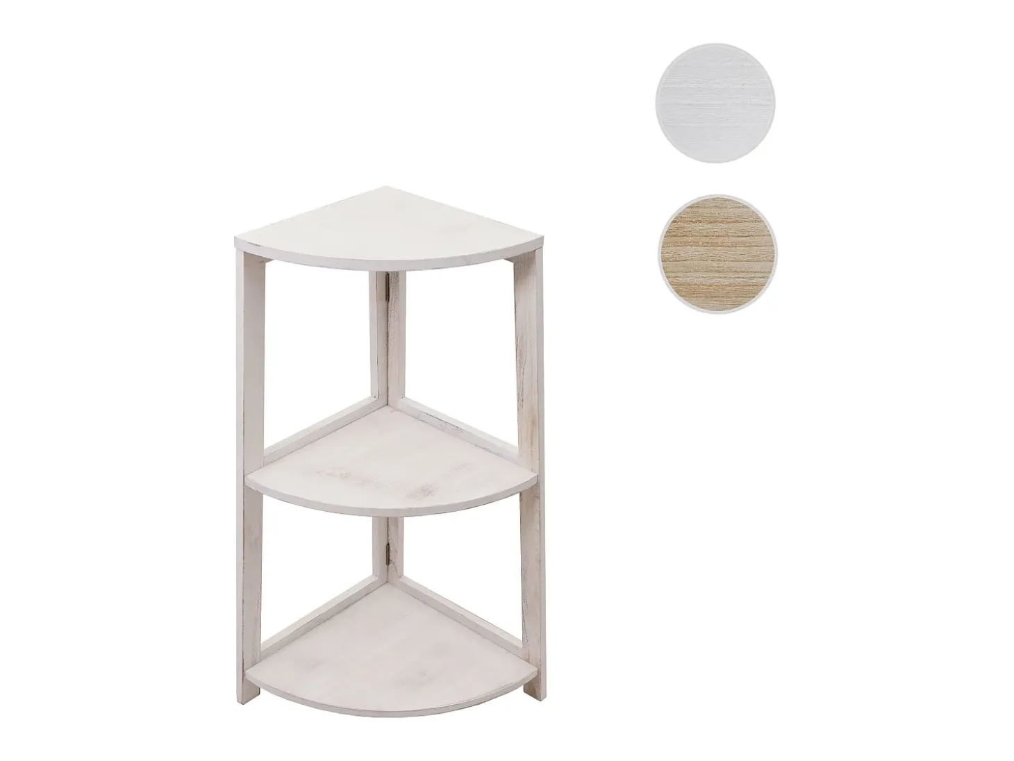 Estante esquinero MCW-K44, blanco shabby