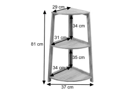 Estante esquinero MCW-K44, blanco shabby