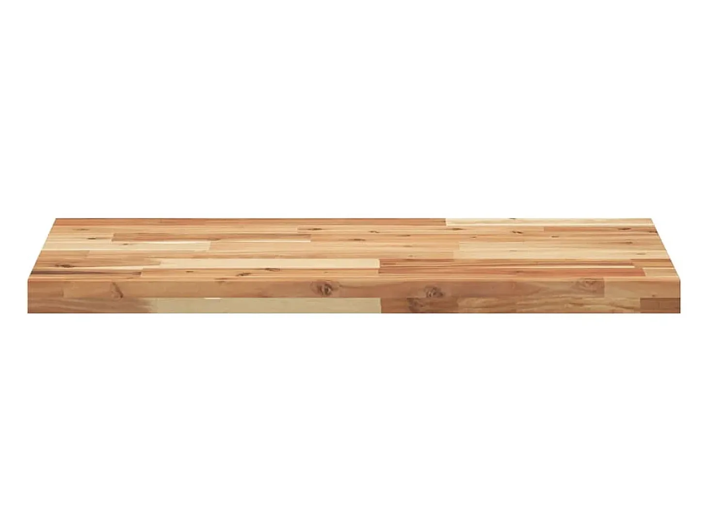 Estante flotante 2 uds madera acacia acabado aceite 140x40x4 cm