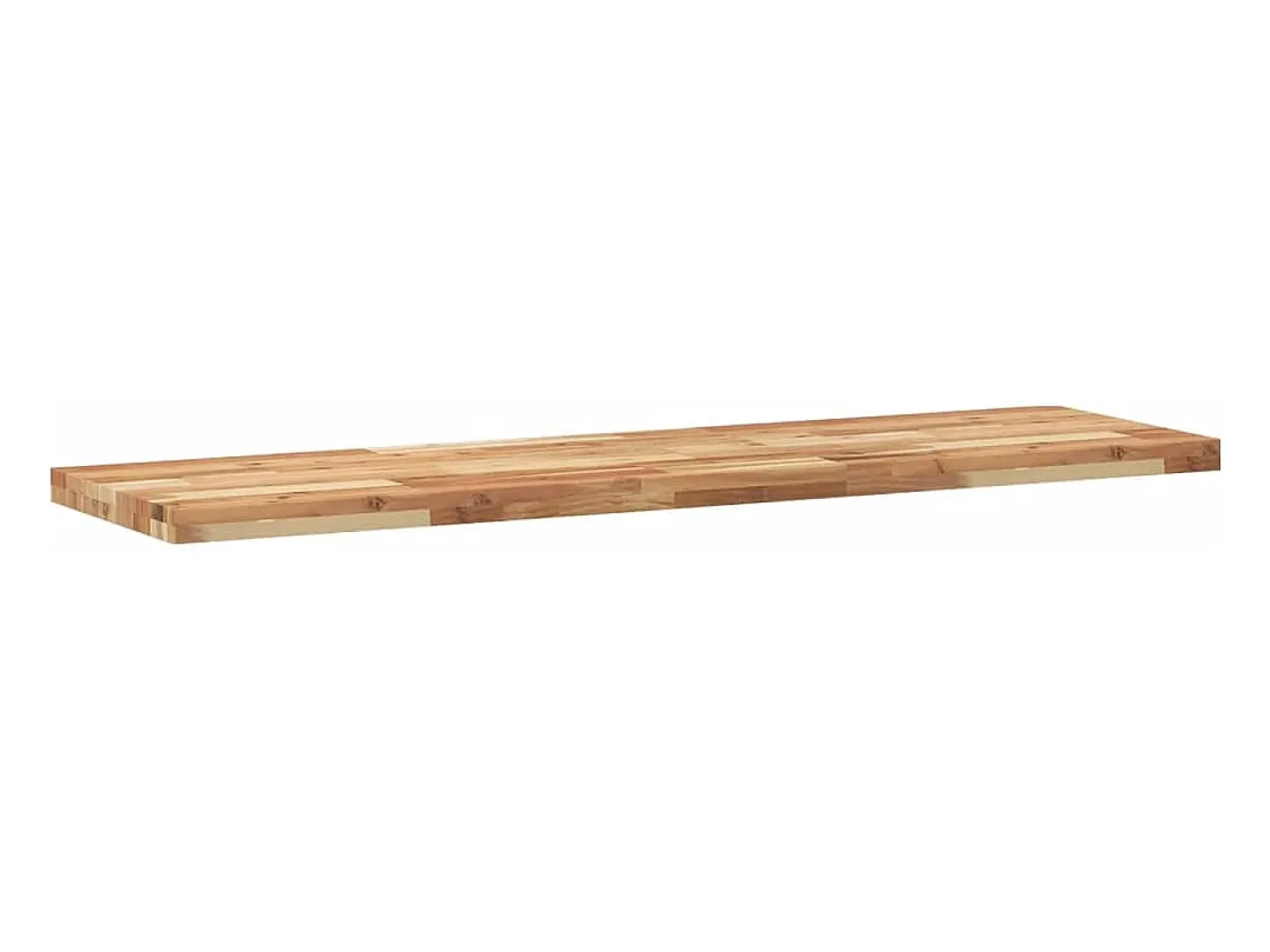 Estante flotante 2 uds madera acacia acabado aceite 140x40x4 cm
