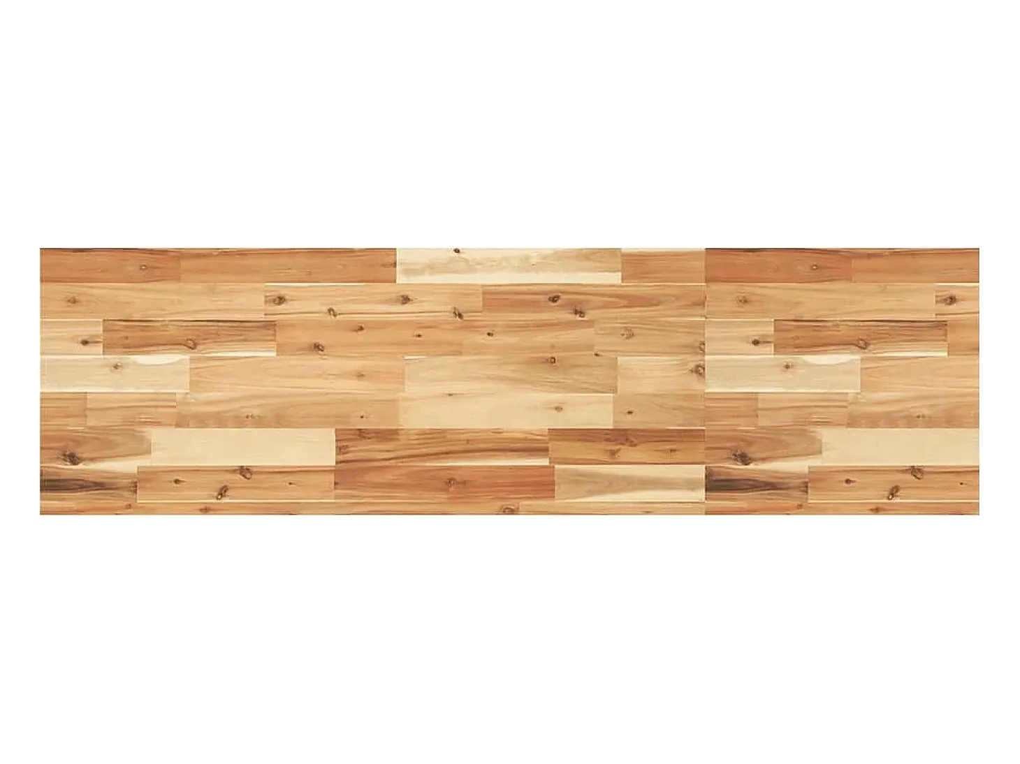 Estante flotante 2 uds madera acacia acabado aceite 140x40x4 cm
