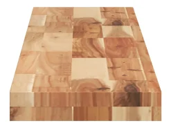 Estante flotante 3 uds madera acacia acabado aceite 120x20x4 cm