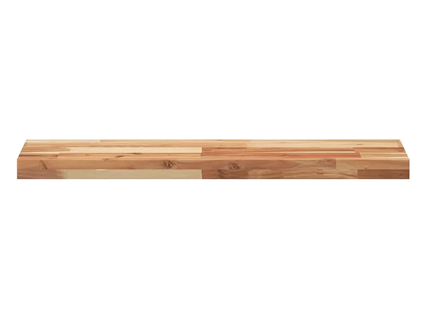 Estante flotante 3 uds madera acacia acabado aceite 100x20x4 cm