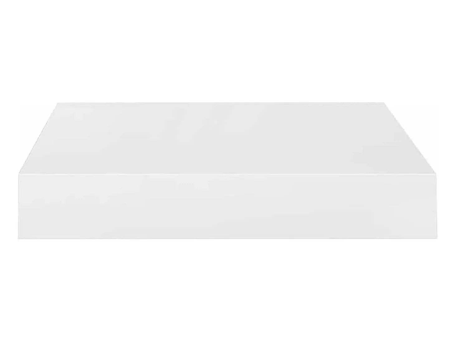 Estante flotante de pared 4 piezas blanco brillante 23x23,5x3,8cm MDF