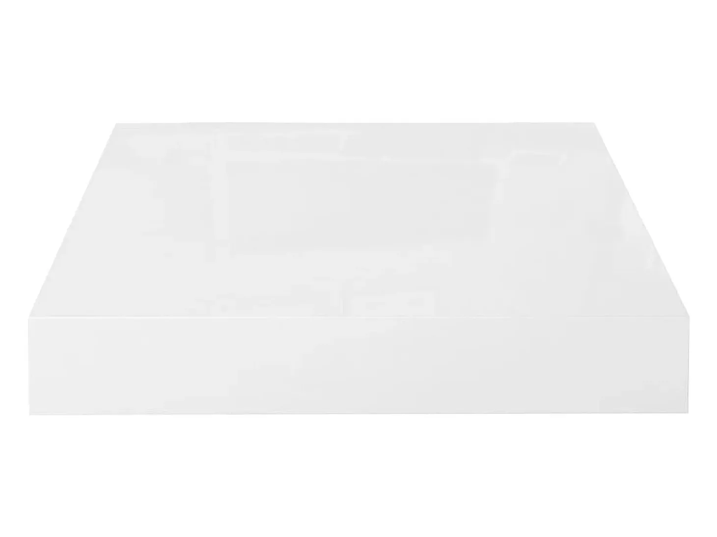 Estante flotante de pared 4 piezas blanco brillante 23x23,5x3,8cm MDF