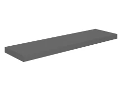 Estante flotante de pared 2 uds Gris brillo 90x23,5x3,8 cm MDF