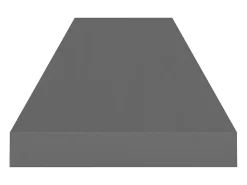 Estante flotante de pared 2 uds Gris brillo 90x23,5x3,8 cm MDF