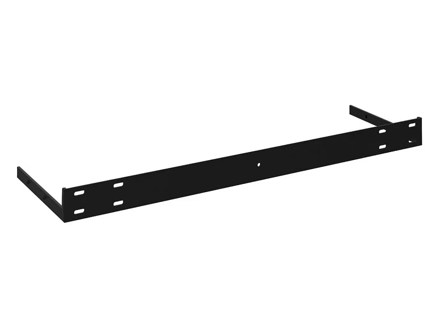 Estante flotante de pared (2 unidades), color negro brillante, 120 x 23,5 x 3,8 cm, MDF.