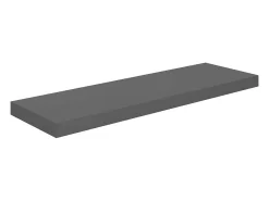 Estante flotante de pared 2 uds Gris brillo 80x23,5x3,8 cm MDF