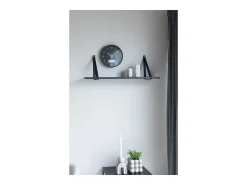 Estante Marea, Negro, 20x80x2 cm, Kendra Home