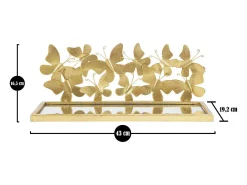 Estante Mariposa 18, Oro, 43x19,2x16,5 cm, Kendra Home