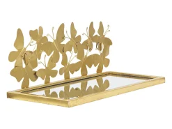 Estante Mariposa 18, Oro, 43x19,2x16,5 cm, Kendra Home