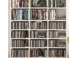 Estante para CDs blanco 105.4x19x136 jukebox
