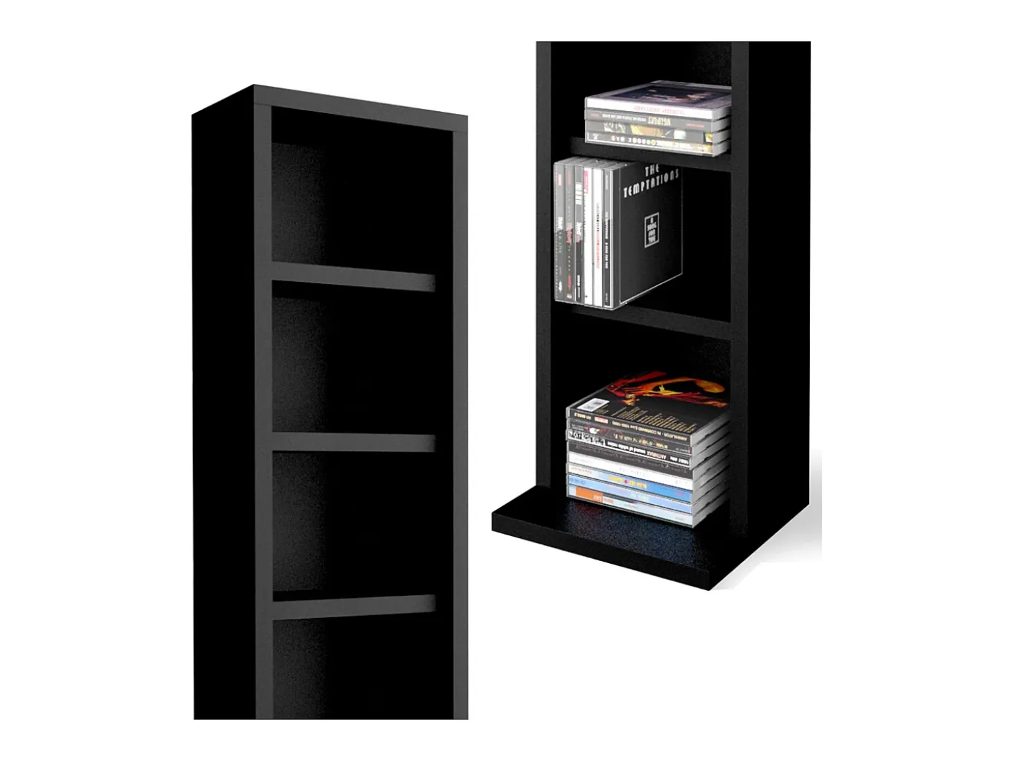 Estante para CDs negro 21x20x91.8