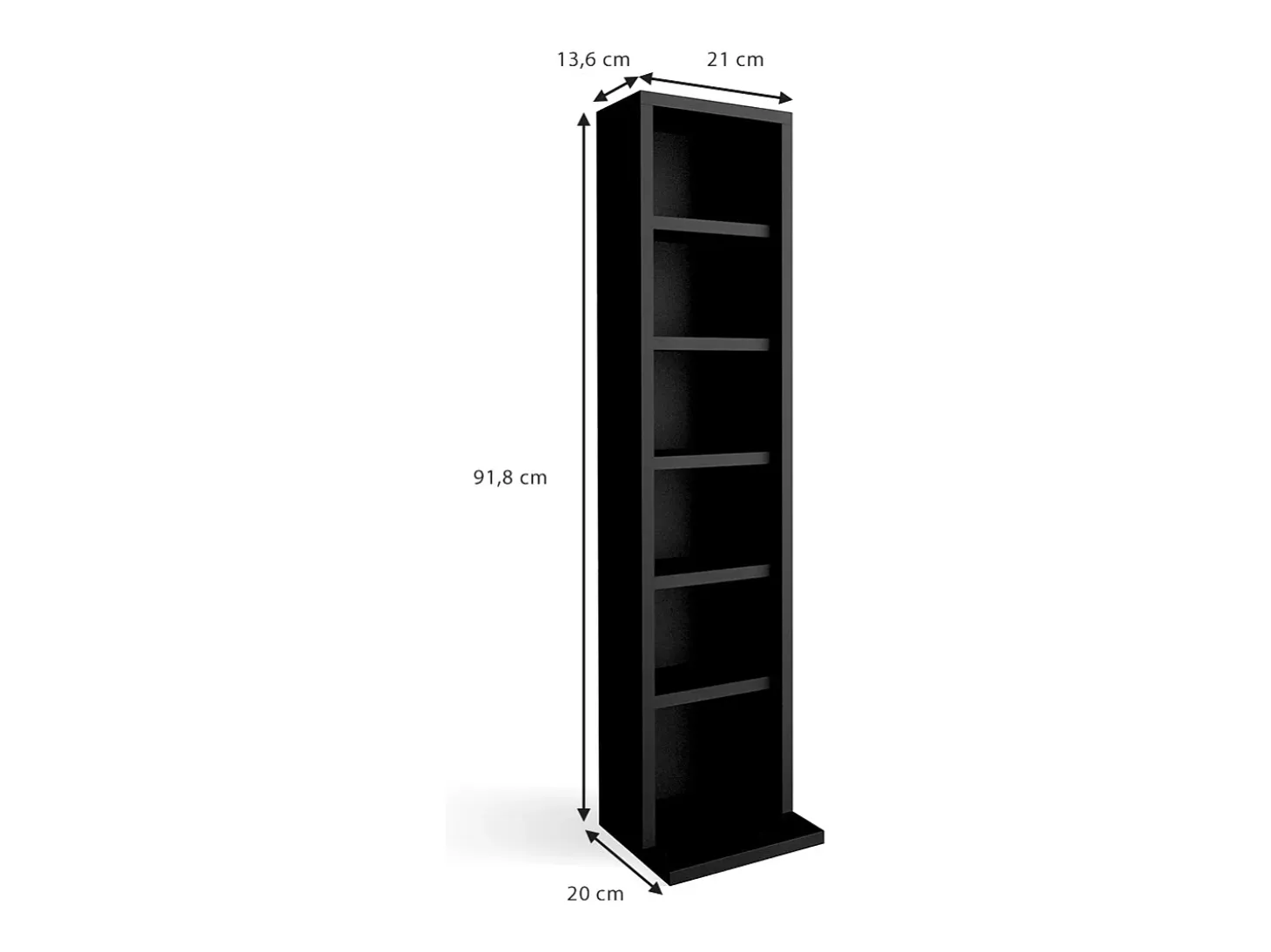 Estante para CDs negro 21x20x91.8