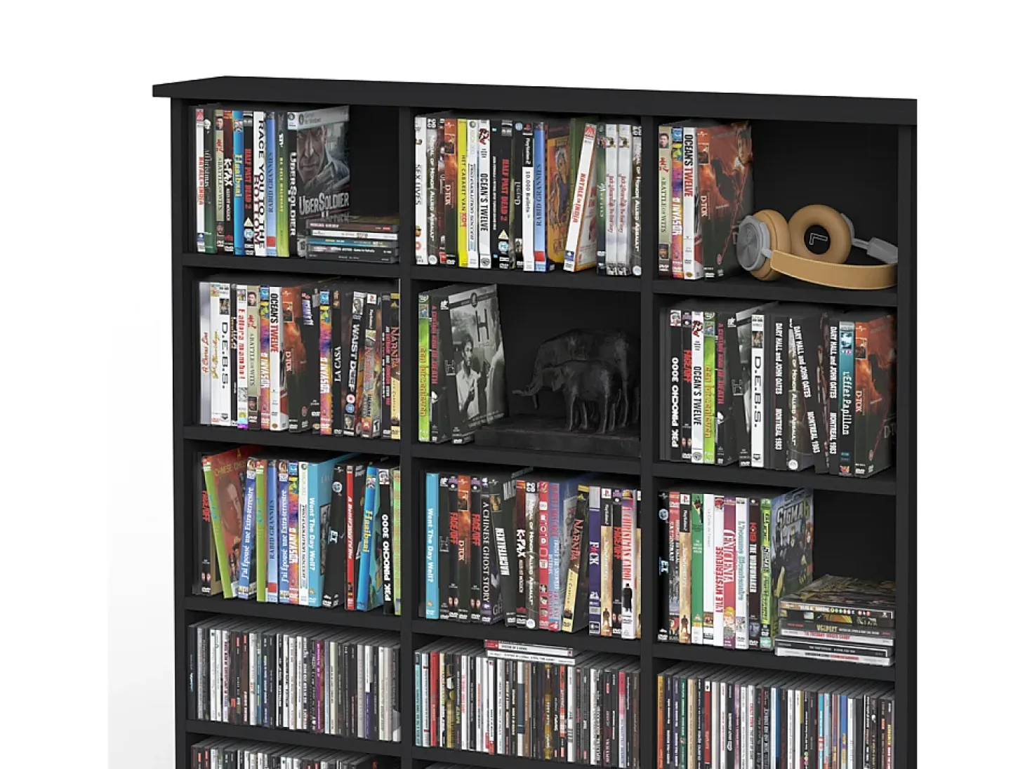 Estante para CDs negro 105.4x19x136 jukebox