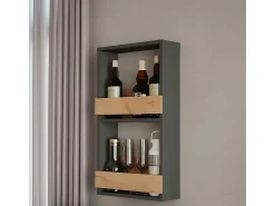 Estante para copas de vino oro power roble/antracita 40x15.1x72 repose