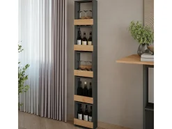 Estante para copas de vino oro power roble/antracita 30x15.1x180 repose
