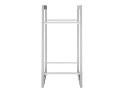 Estante para leña acero inoxidable 50x28x56 cm ES844919