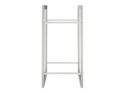 Estante para leña acero inoxidable 80x28x86 cm ES632405