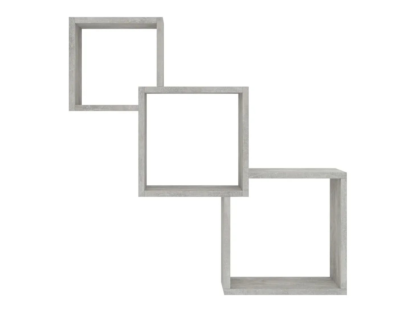 Estante pared cubo madera ingeniería gris hormigón 68x15x68 cm ES344861