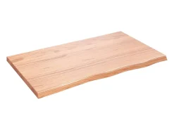 Estante pared madera roble tratada marrón claro 100x60x(2-4) cm
