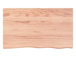 Estante pared madera roble tratada marrón claro 100x60x(2-4) cm